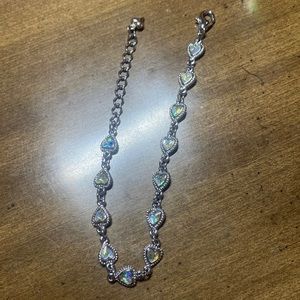 Vintage sliver heart bracelet